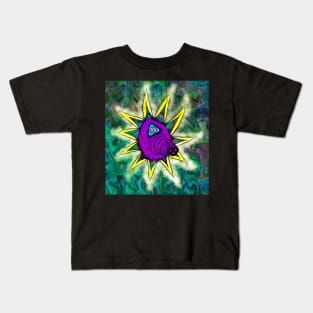 Abstract Sun Eye Alien Kids T-Shirt